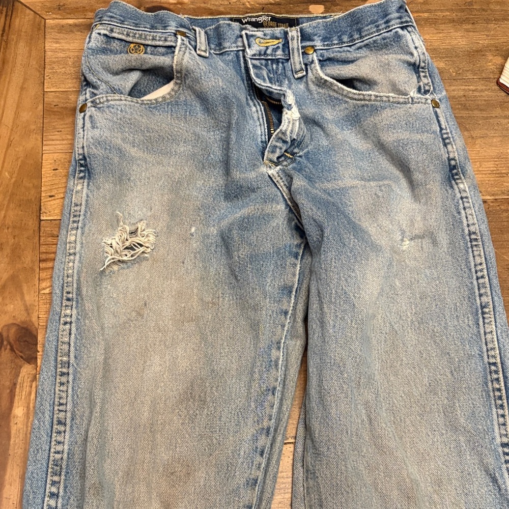 Wrangler Men's Distressed Denim Jeans